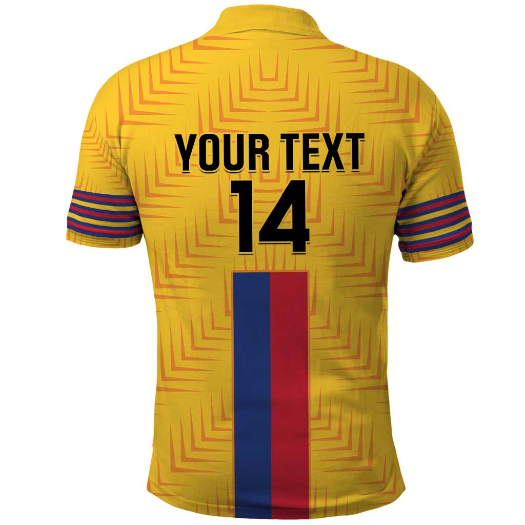 Custom Colombia Football Polo Shirt Vamos Los Cafeteros LT14