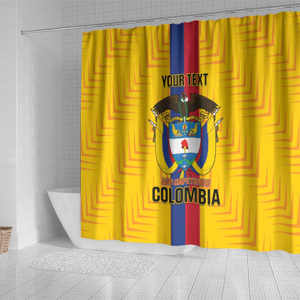 Custom Colombia Football Shower Curtain Vamos Los Cafeteros LT14
