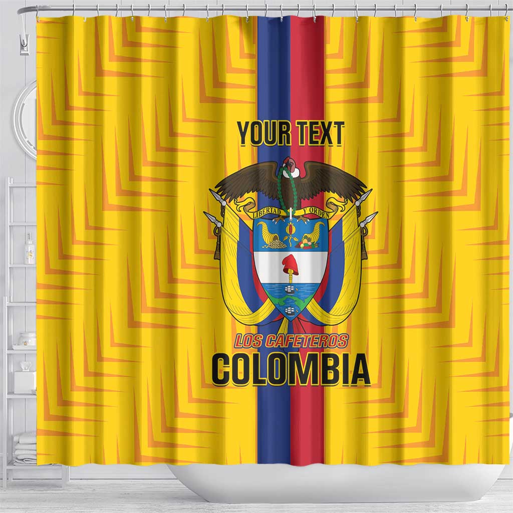 Custom Colombia Football Shower Curtain Vamos Los Cafeteros LT14
