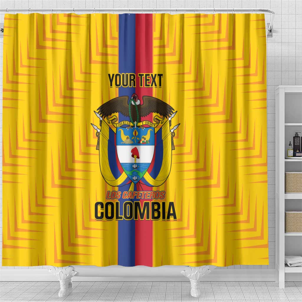 Custom Colombia Football Shower Curtain Vamos Los Cafeteros LT14