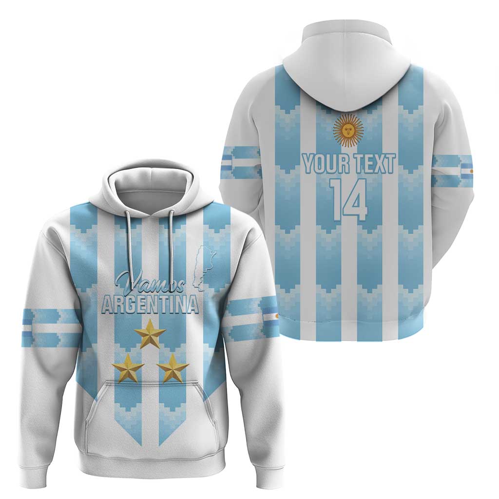 Custom Argentina Football Hoodie Vamos La Albiceleste LT14