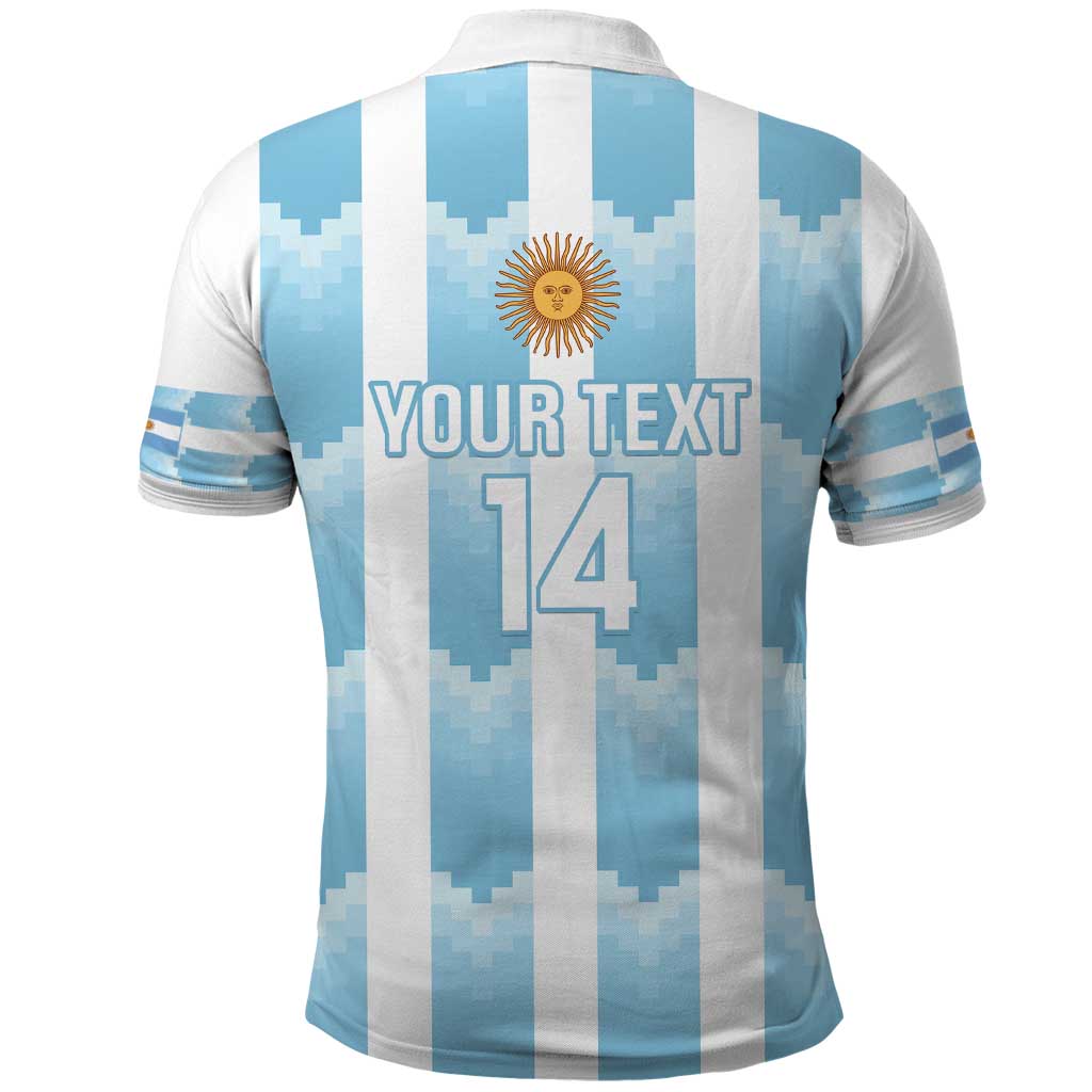 Custom Argentina Football Polo Shirt Vamos La Albiceleste LT14
