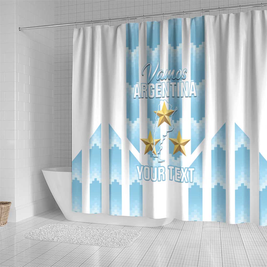 Custom Argentina Football Shower Curtain Vamos La Albiceleste LT14