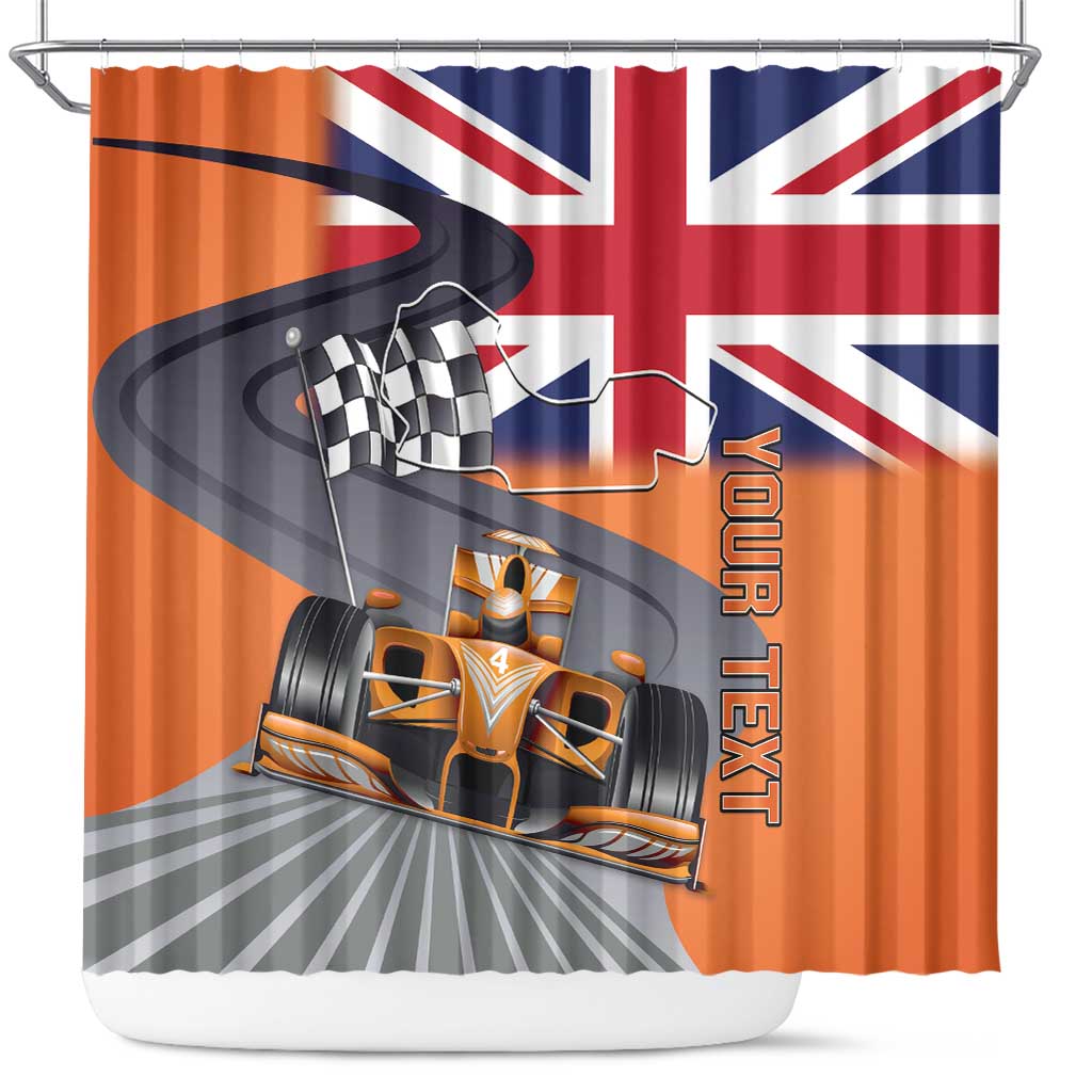 Personalised British Norris Shower Curtain 2025 Champion Australia GP LT14