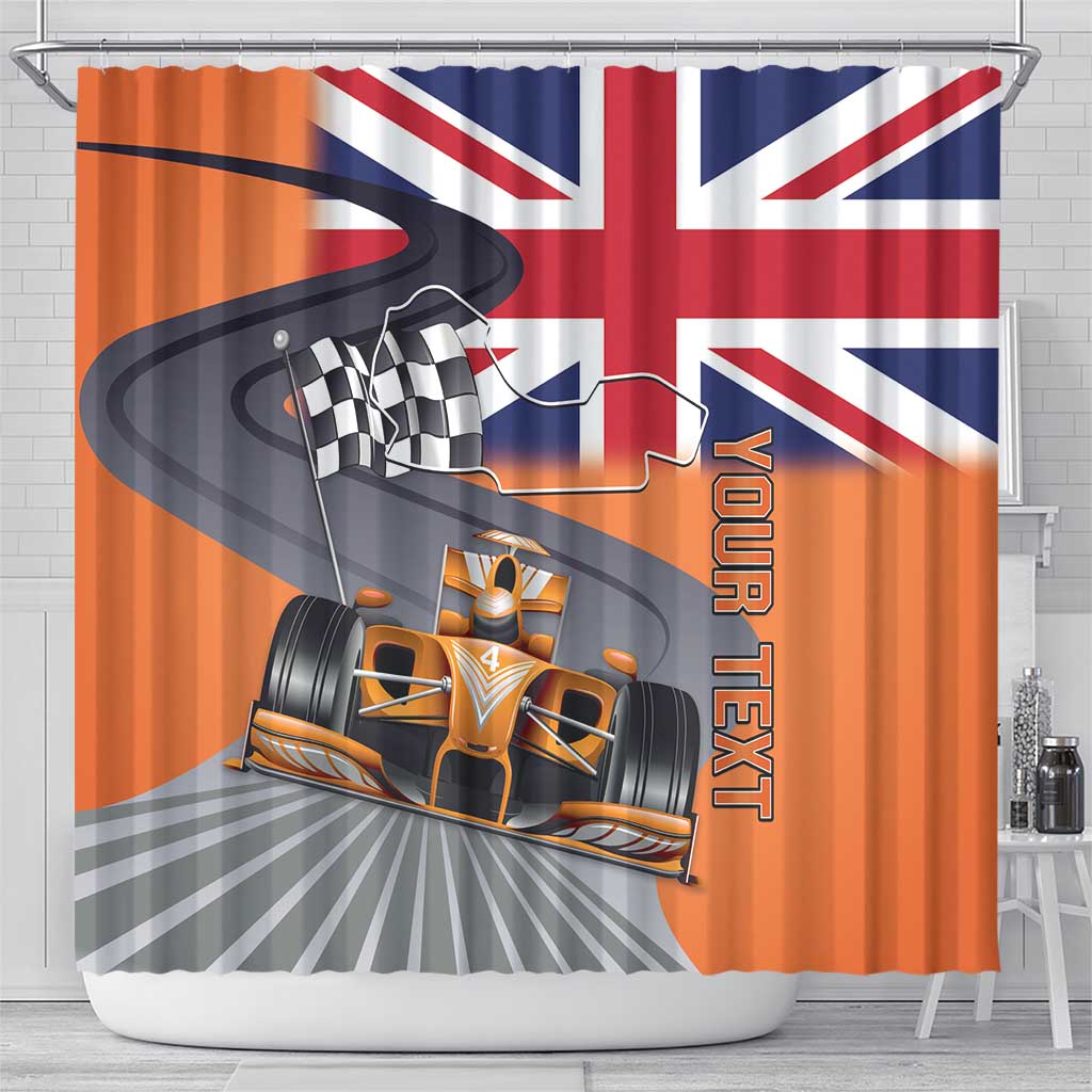 Personalised British Norris Shower Curtain 2025 Champion Australia GP LT14