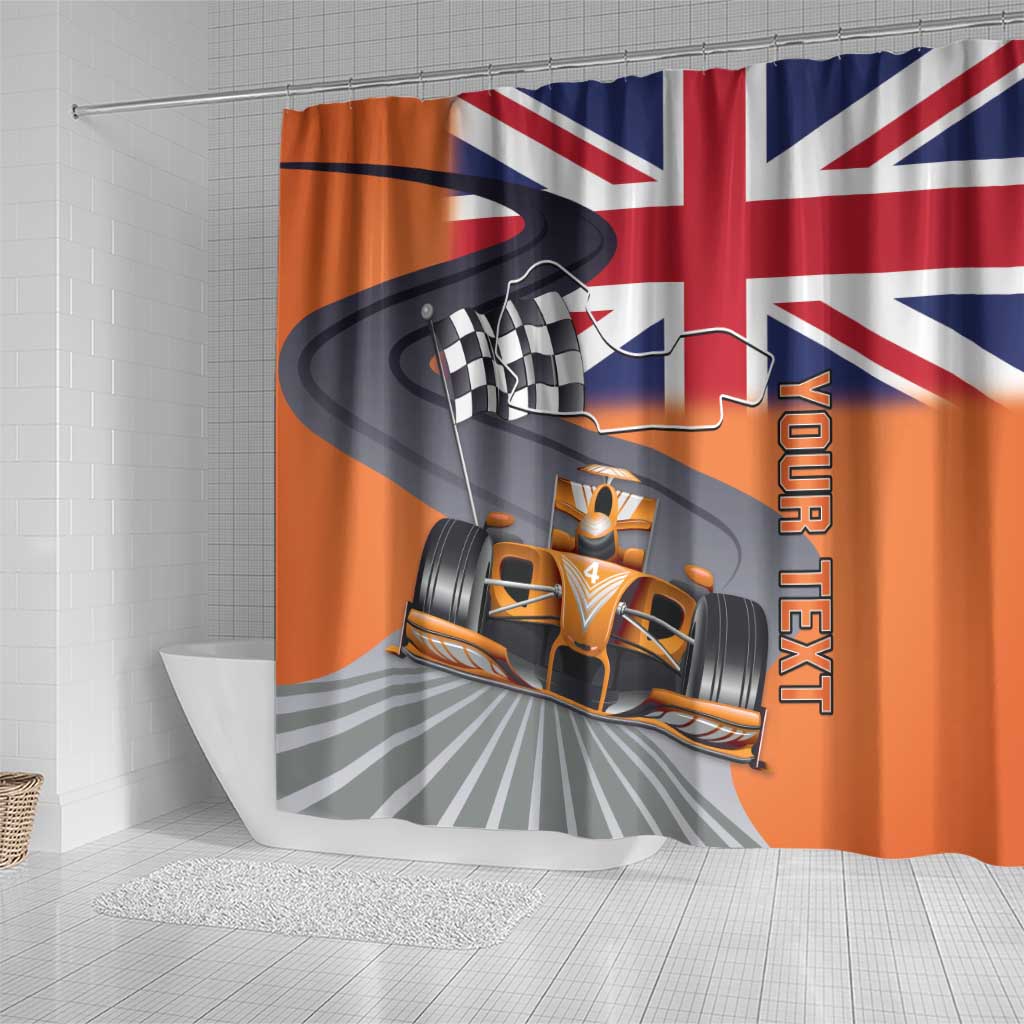 Personalised British Norris Shower Curtain 2025 Champion Australia GP LT14
