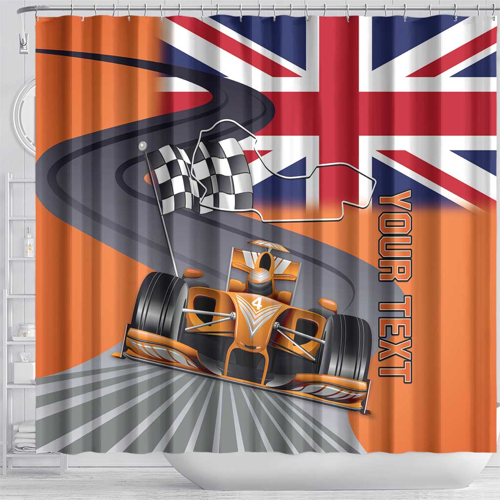 Personalised British Norris Shower Curtain 2025 Champion Australia GP LT14