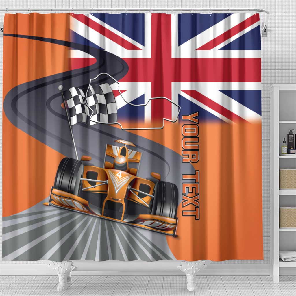 Personalised British Norris Shower Curtain 2025 Champion Australia GP LT14