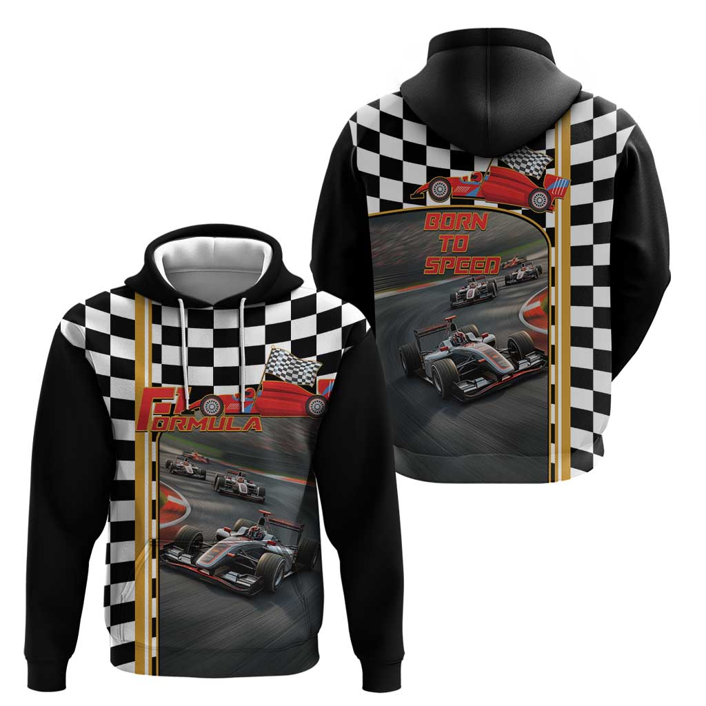 Racing Car 2025 Hoodie Born To Speed LT14