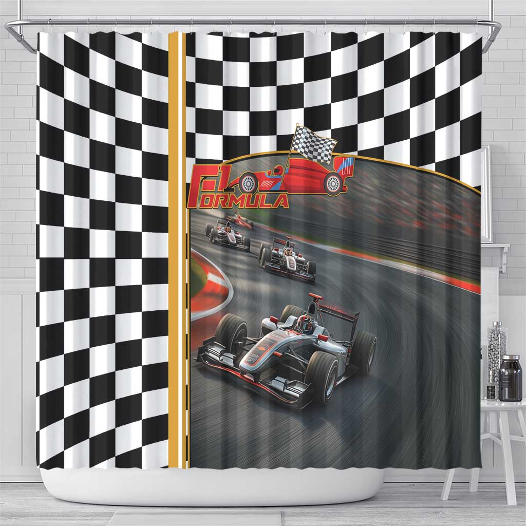 Racing Car 2025 Shower Curtain Born To Speed LT14