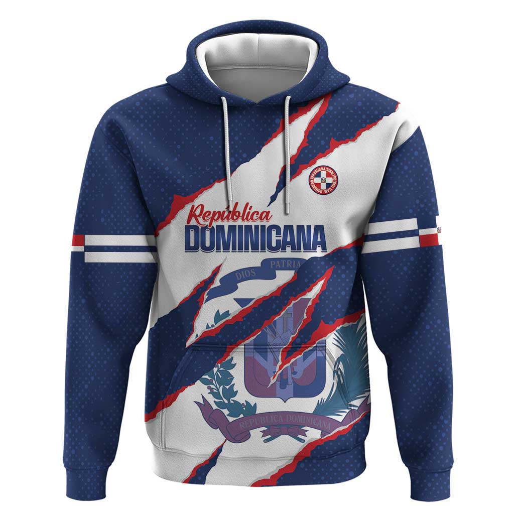 Custom Dominican Republic Football Hoodie Los Quisqueyanos Crack Style LT14