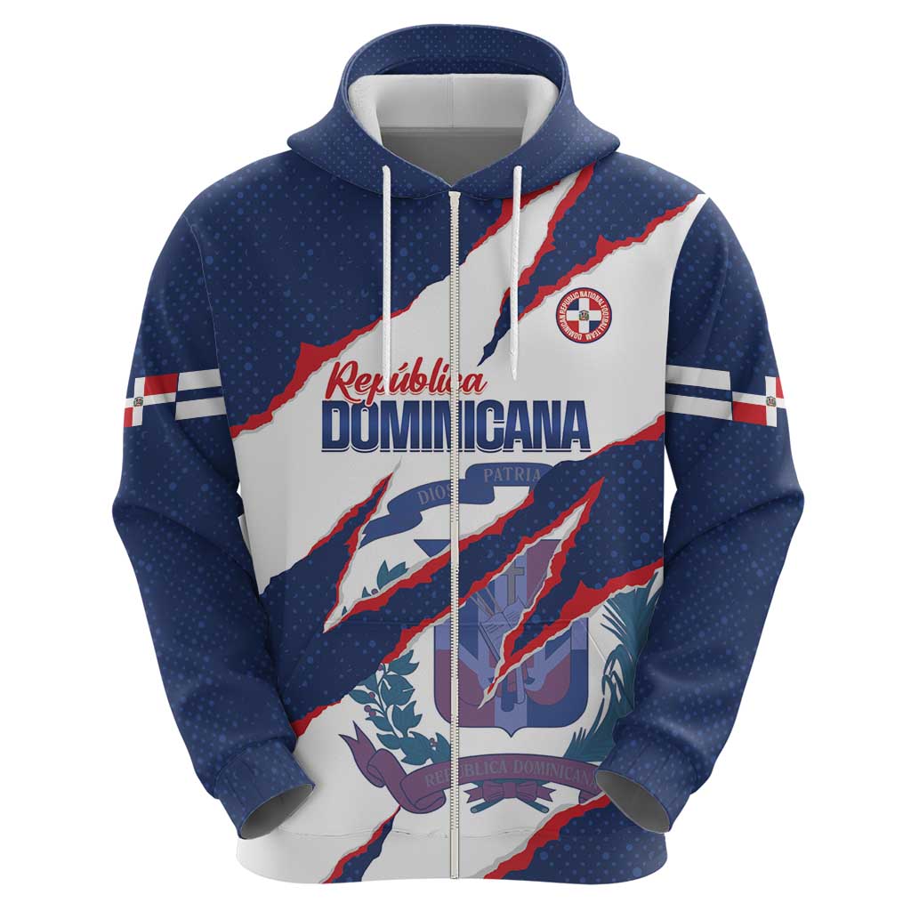 Custom Dominican Republic Football Hoodie Los Quisqueyanos Crack Style LT14
