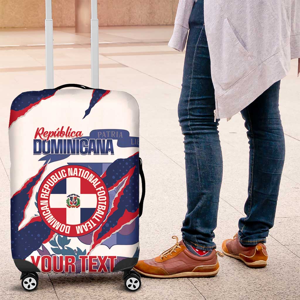 Custom Dominican Republic Football Luggage Cover Los Quisqueyanos Crack Style LT14