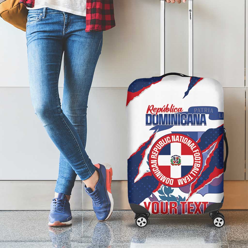 Custom Dominican Republic Football Luggage Cover Los Quisqueyanos Crack Style LT14