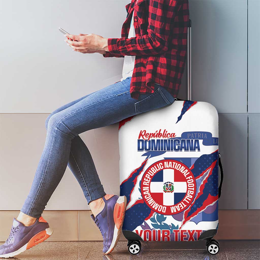 Custom Dominican Republic Football Luggage Cover Los Quisqueyanos Crack Style LT14