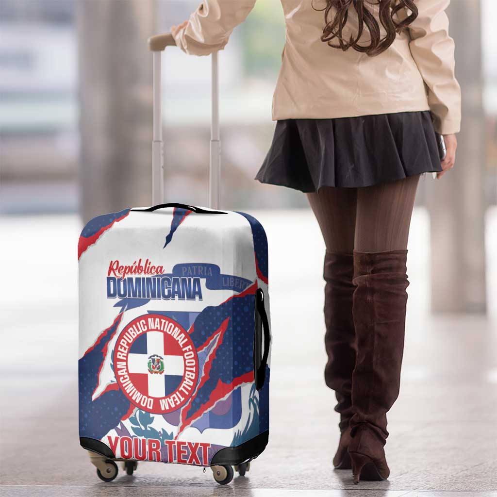 Custom Dominican Republic Football Luggage Cover Los Quisqueyanos Crack Style LT14