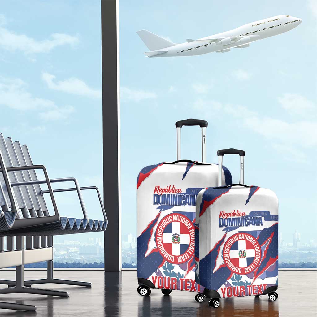 Custom Dominican Republic Football Luggage Cover Los Quisqueyanos Crack Style LT14