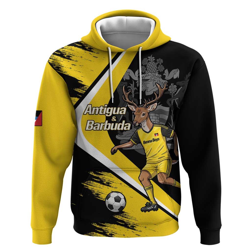 Custom Antigua and Barbuda Football Hoodie Go Benna Boys Sporty Deer Mascot LT14