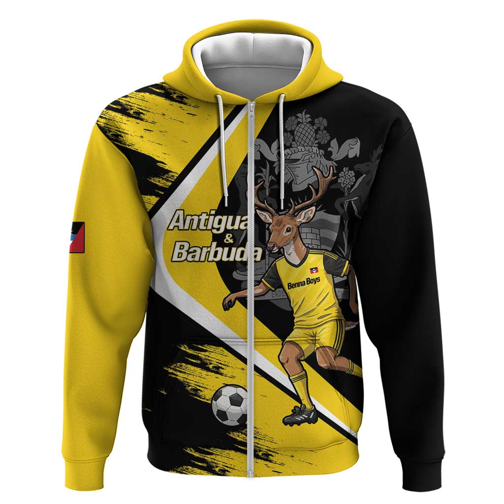 Custom Antigua and Barbuda Football Hoodie Go Benna Boys Sporty Deer Mascot LT14