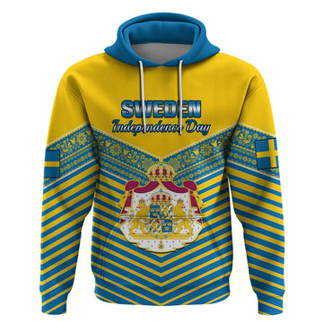 Sweden Hoodie Swedish Independence Day Scandinavia Pattern LT14