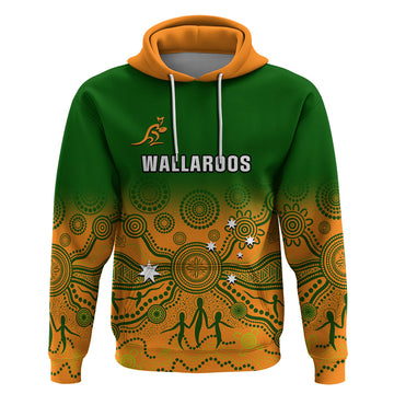 Personalised Australia Rugby Hoodie Go Wallaroos Pacific Indigenous Version 2023 LT14