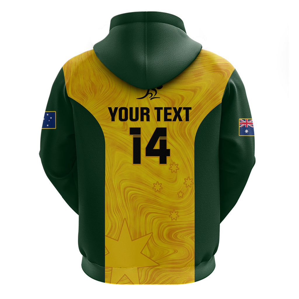 Personalised Australia Rugby Hoodie Go Wallaroos Pacific Simple Version 2023 LT14
