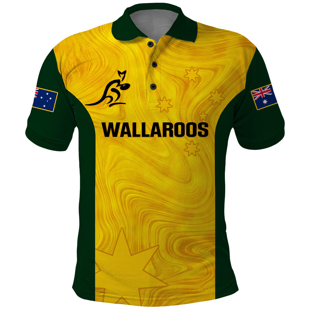Personalised Australia Rugby Polo Shirt Go Wallaroos Pacific Simple Version 2023 LT14