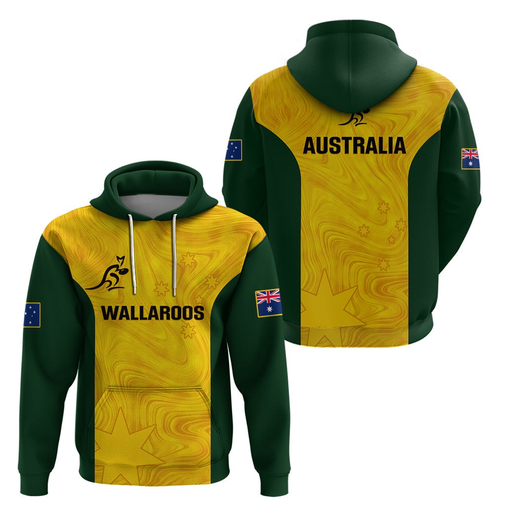 Australia Rugby Hoodie Go Wallaroos Pacific Simple Version 2023 LT14
