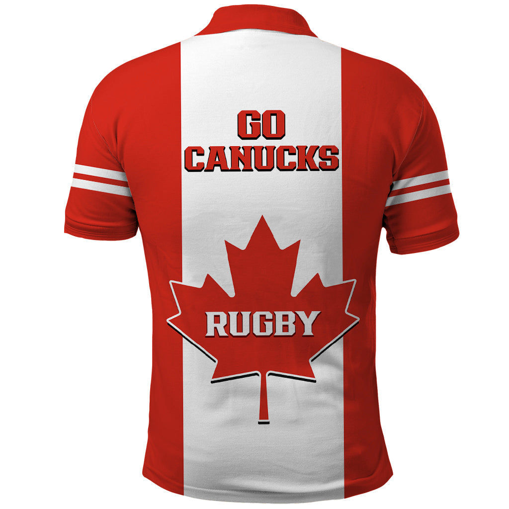 Canada Rugby Polo Shirt Go Canucks Maple Leaf Pacific  2023 LT14
