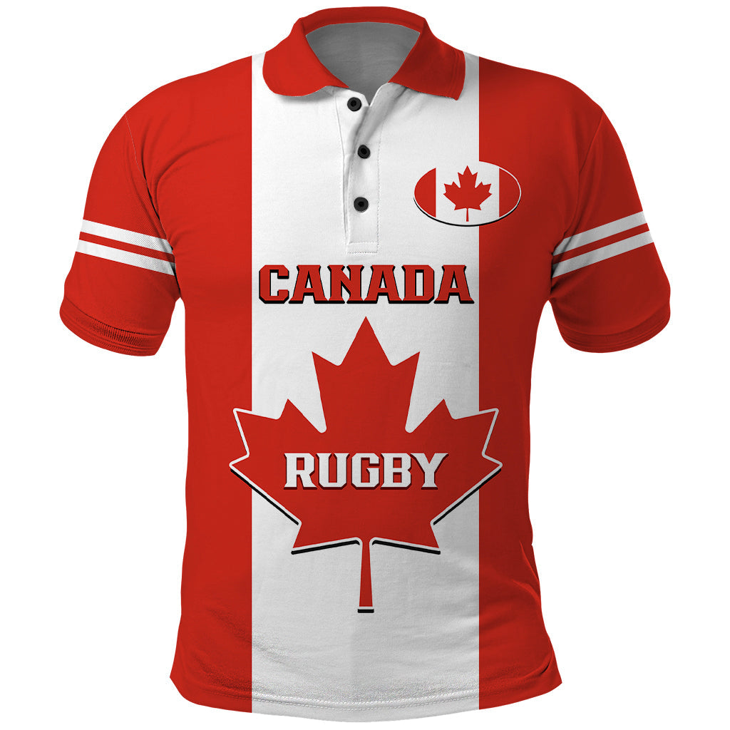 Personalised Canada Rugby Polo Shirt Go Canucks Maple Leaf Pacific  2023 LT14