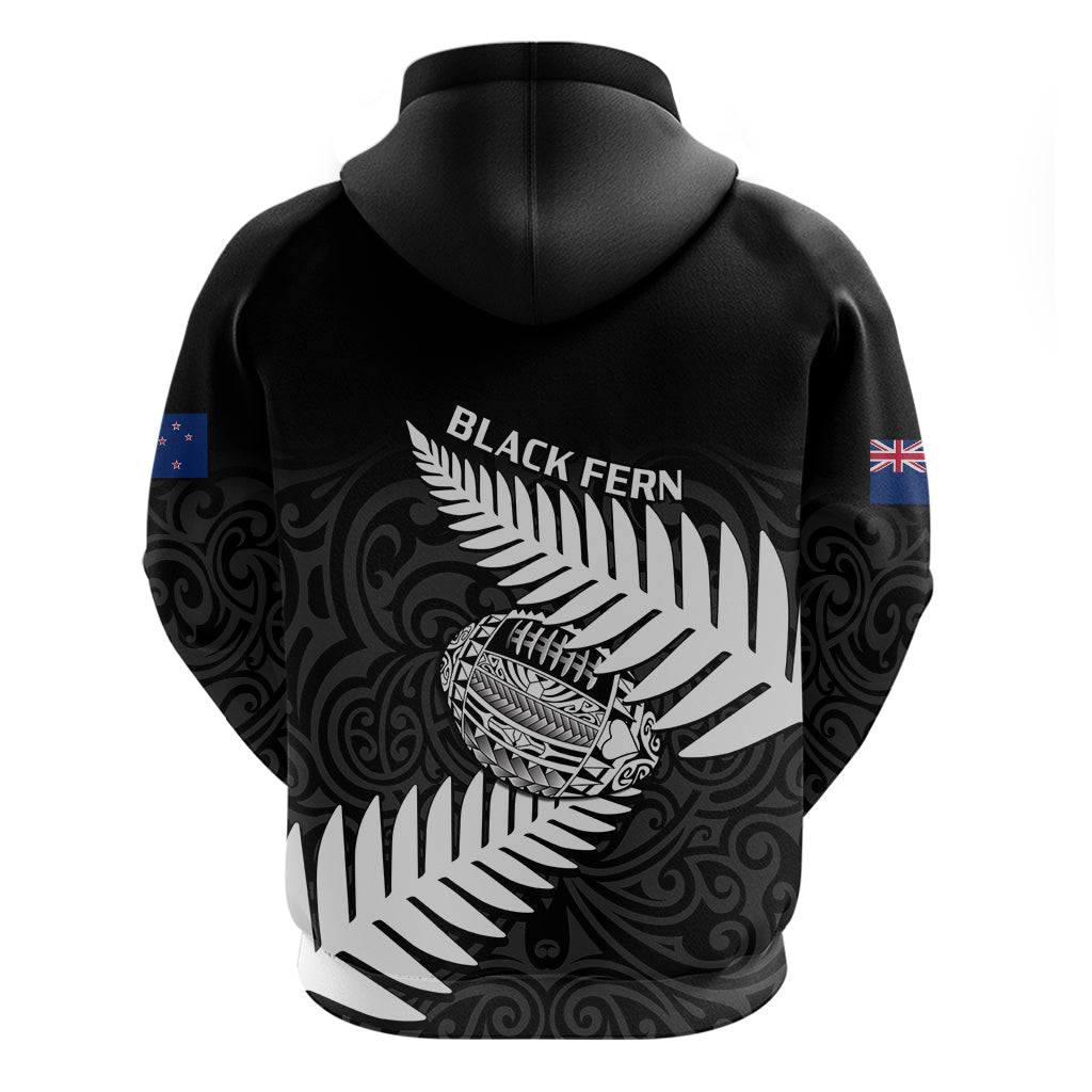 Aotearoa Rugby Hoodie Go Black Fern Pacific NZ Maori 2023 LT14