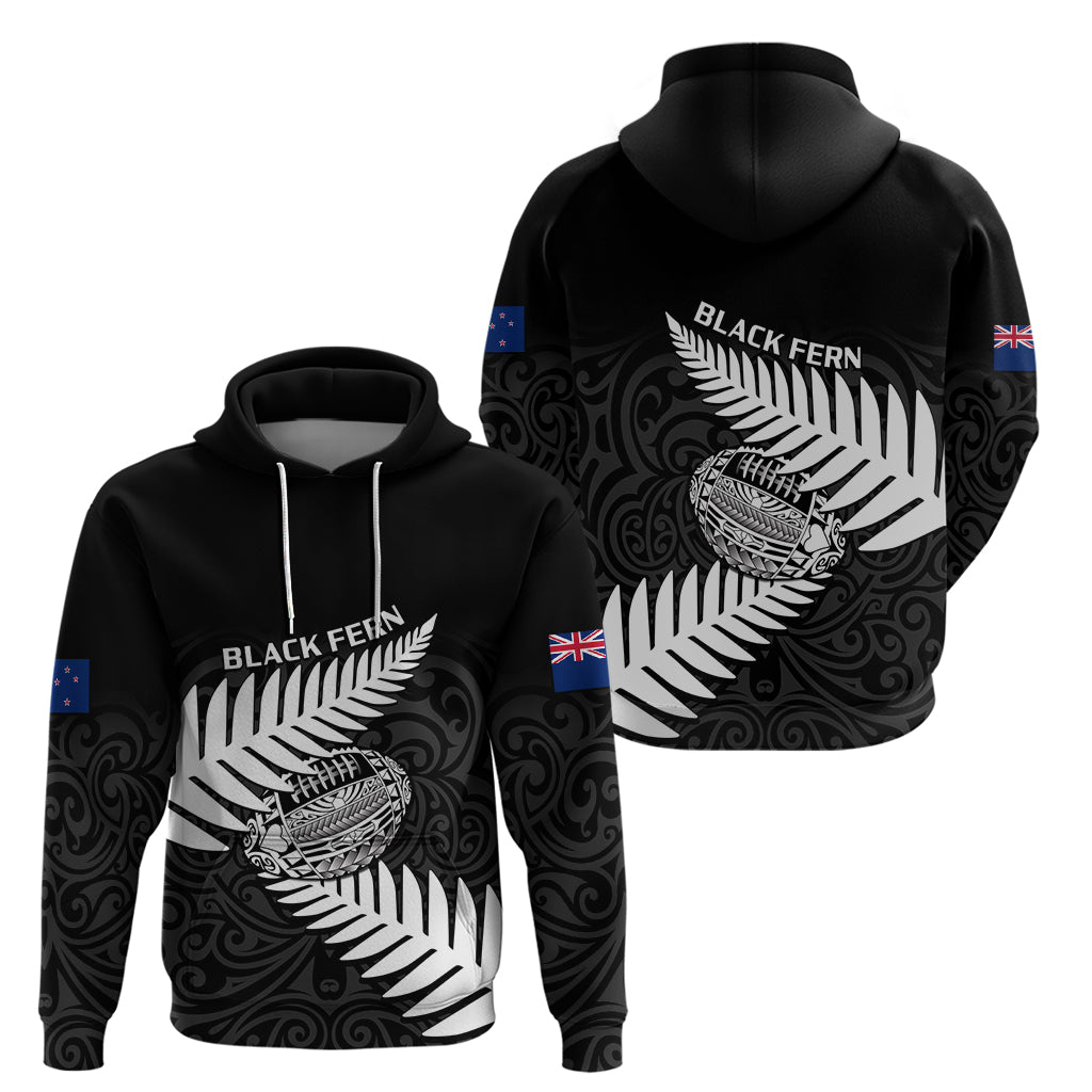 Aotearoa Rugby Hoodie Go Black Fern Pacific NZ Maori 2023 LT14