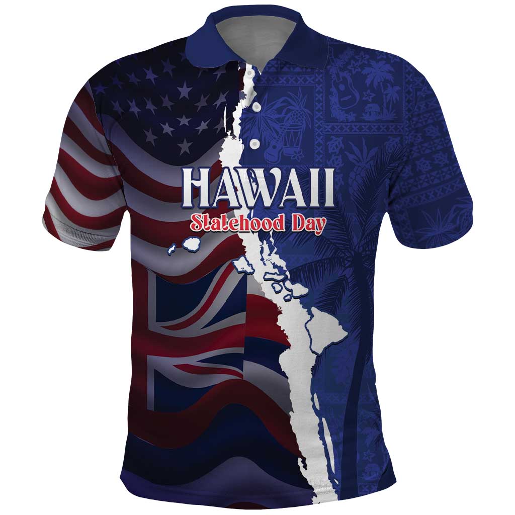 Personalized Hawaii Statehood Day Polo Shirt 66th Anniversary LT14