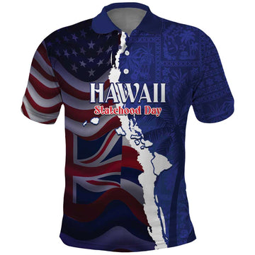 Personalized Hawaii Statehood Day Polo Shirt 66th Anniversary LT14