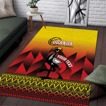 Afro Basketball Custom Uganda Area Rug Come On Silverbacks African Pattern LT14