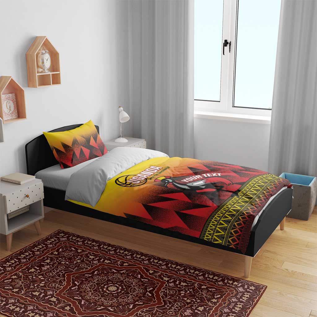 Afro Basketball Custom Uganda Bedding Set Come On Silverbacks African Pattern LT14