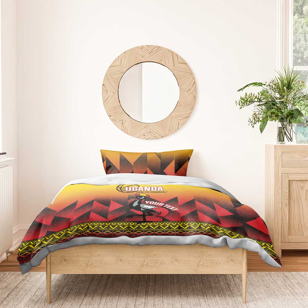 Afro Basketball Custom Uganda Bedding Set Come On Silverbacks African Pattern LT14