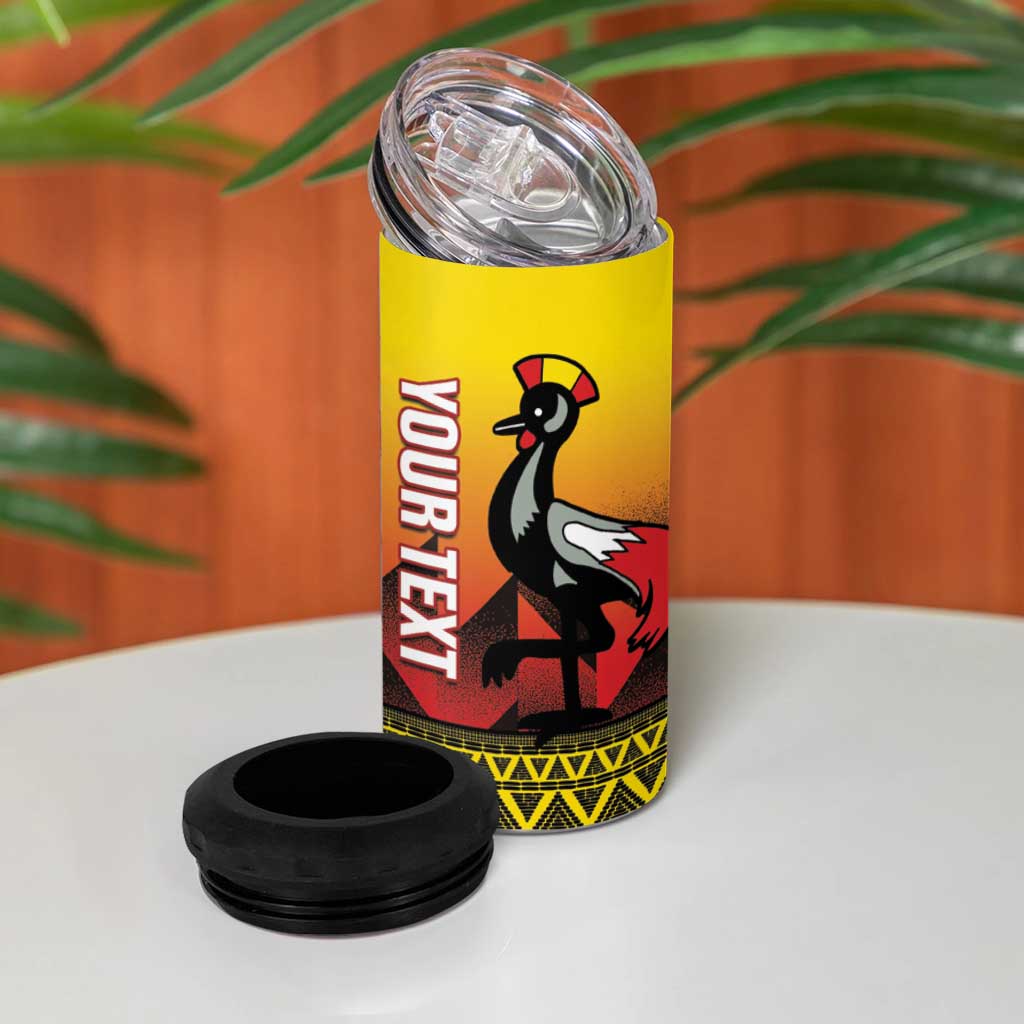 Afro Basketball Custom Uganda 4 in 1 Can Cooler Tumbler Come On Silverbacks African Pattern LT14
