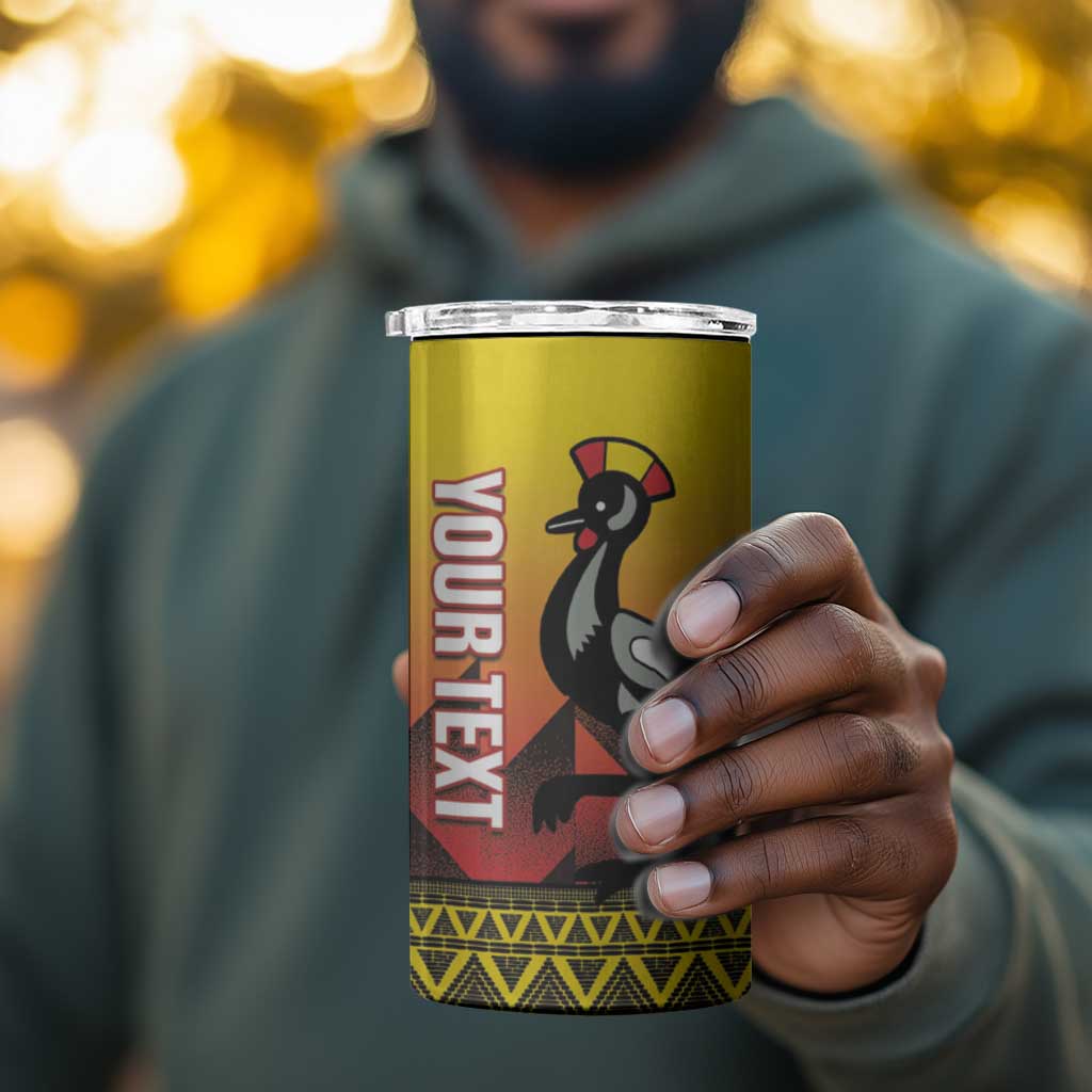 Afro Basketball Custom Uganda 4 in 1 Can Cooler Tumbler Come On Silverbacks African Pattern LT14