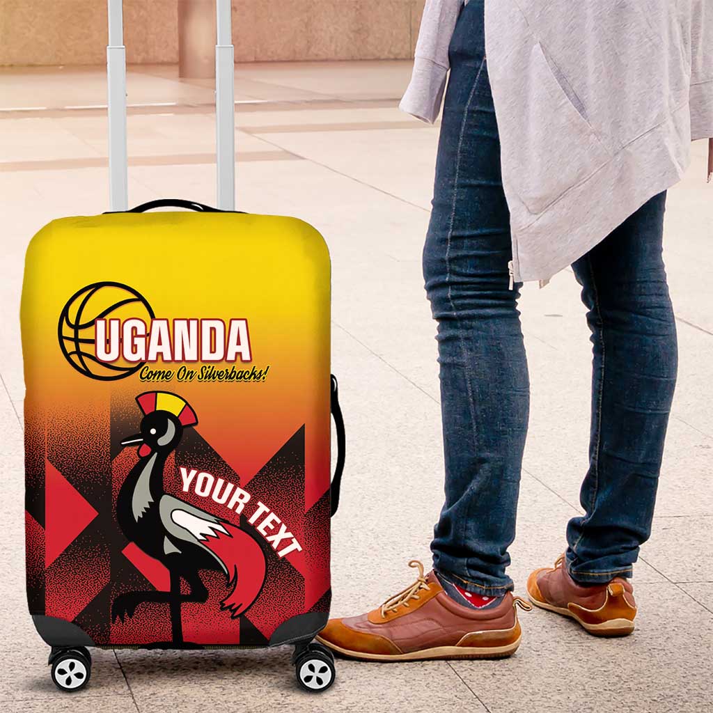 Uganda Basketball Custom Luggage Cover Come On Silverbacks African Pattern LT14