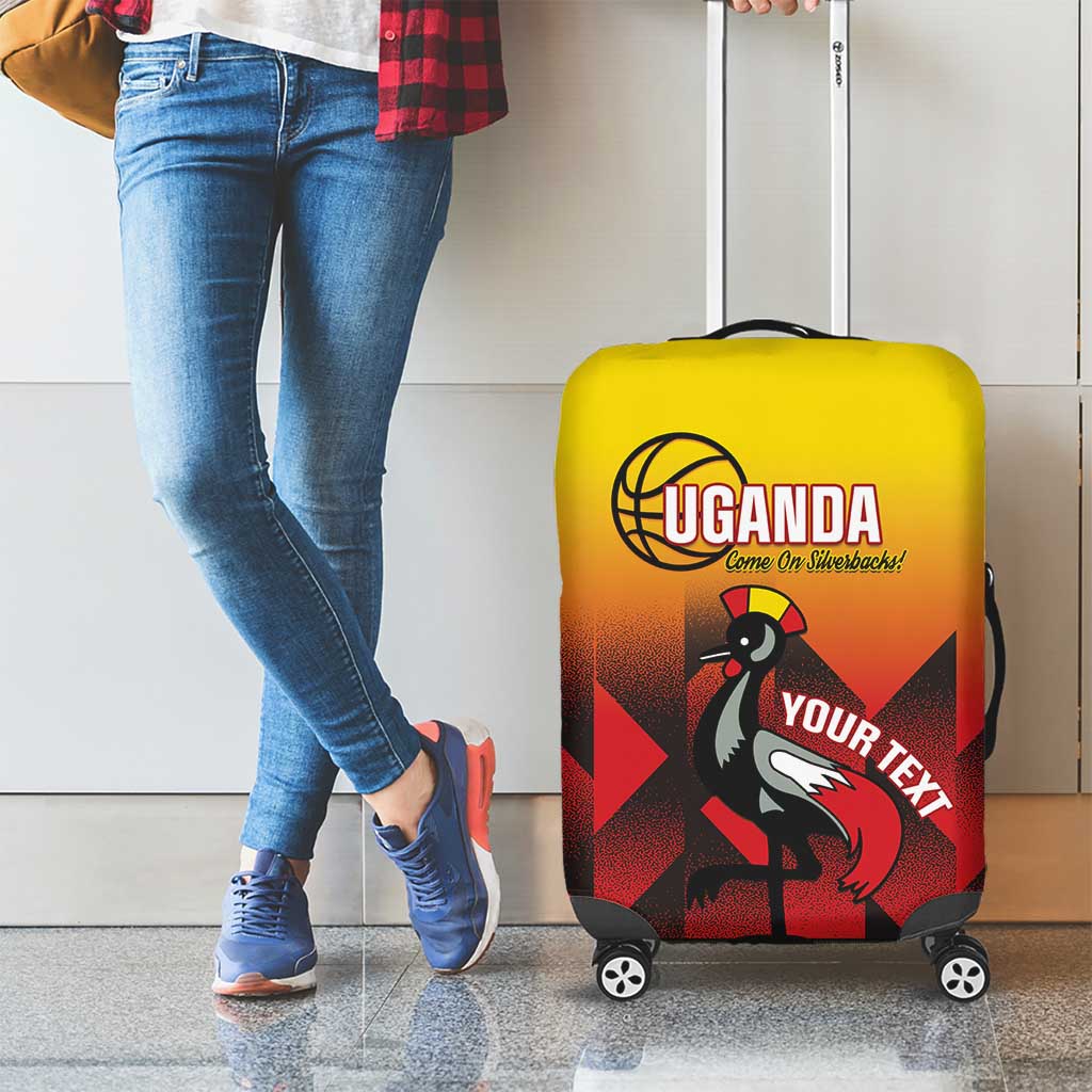 Uganda Basketball Custom Luggage Cover Come On Silverbacks African Pattern LT14