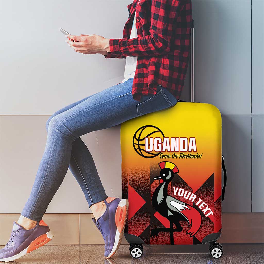 Uganda Basketball Custom Luggage Cover Come On Silverbacks African Pattern LT14
