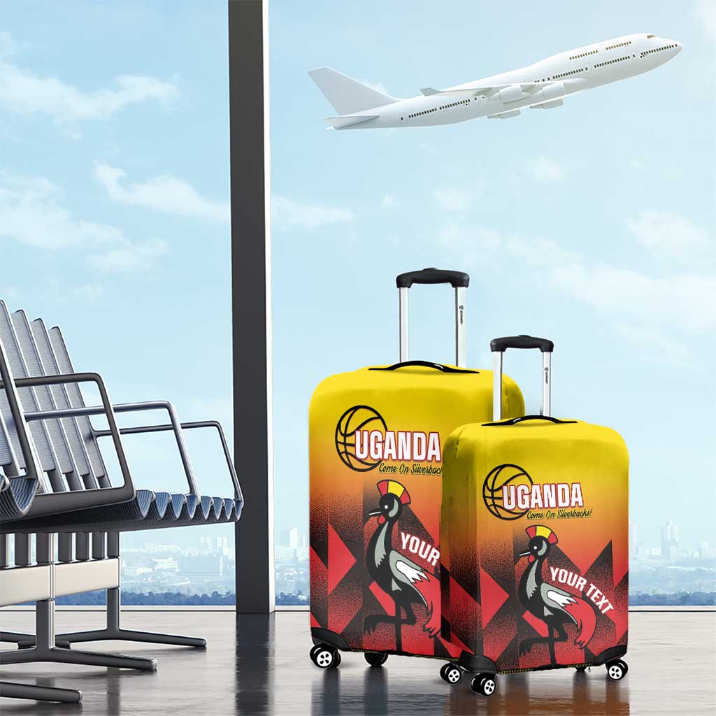 Uganda Basketball Custom Luggage Cover Come On Silverbacks African Pattern LT14