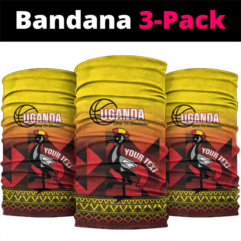 Uganda Basketball Custom Neck Gaiter Come On Silverbacks African Pattern LT14