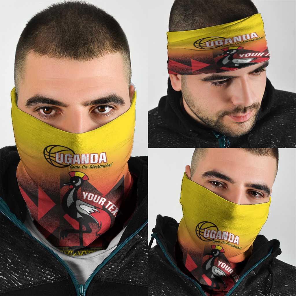 Uganda Basketball Custom Neck Gaiter Come On Silverbacks African Pattern LT14