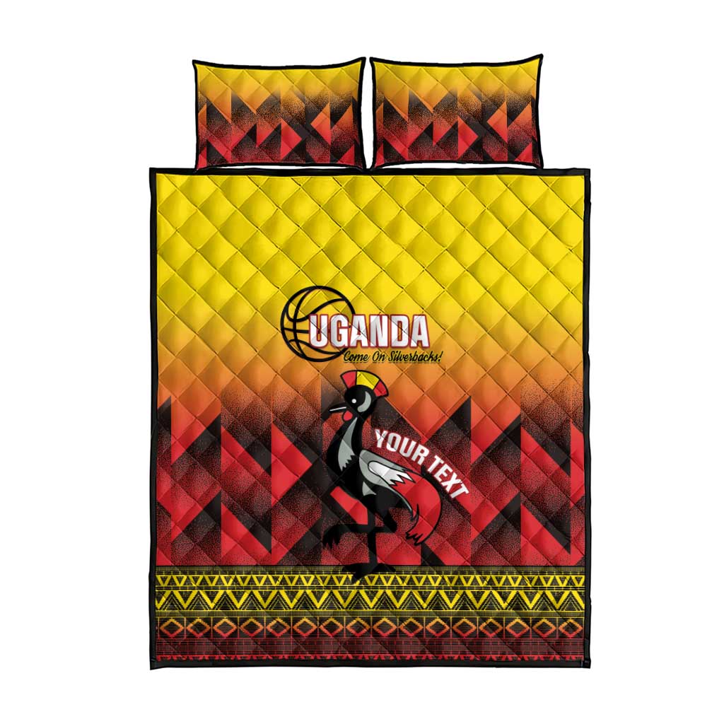 Afro Basketball Custom Uganda Quilt Bed Set Come On Silverbacks African Pattern LT14