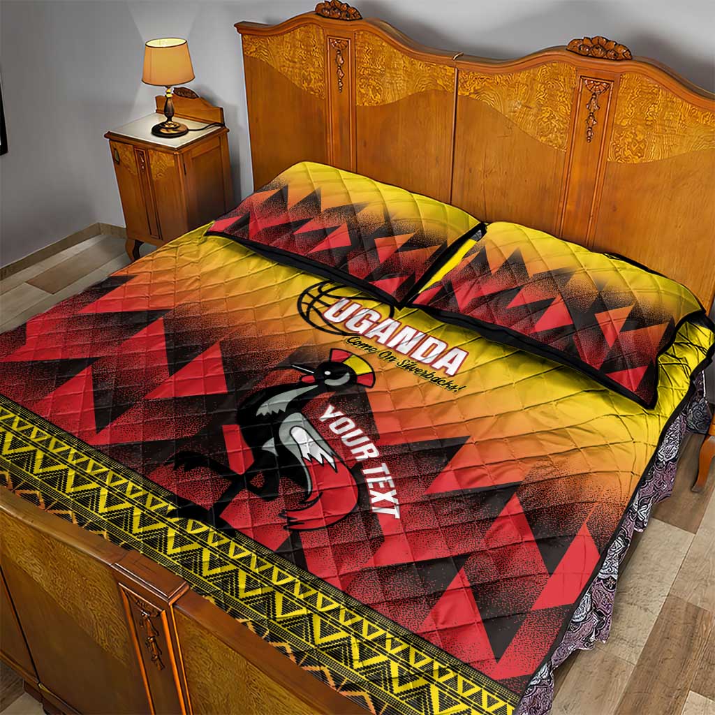 Afro Basketball Custom Uganda Quilt Bed Set Come On Silverbacks African Pattern LT14