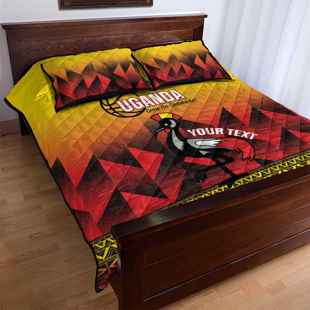Afro Basketball Custom Uganda Quilt Bed Set Come On Silverbacks African Pattern LT14