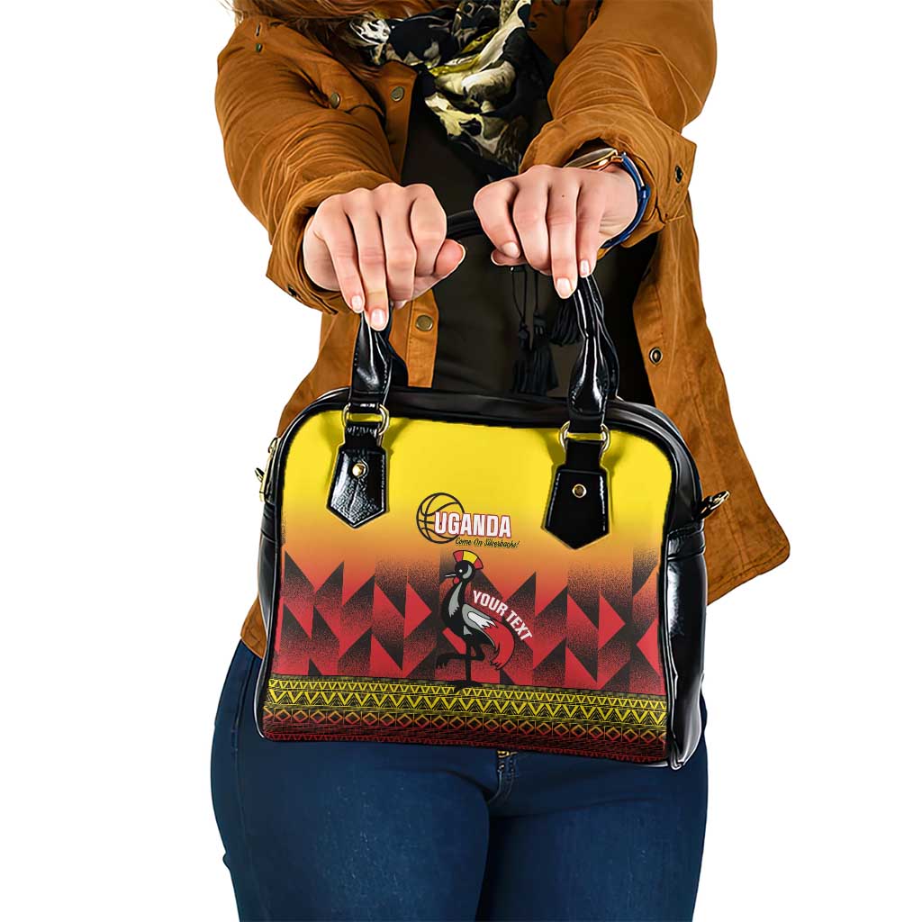 Uganda Basketball Custom Shoulder Handbag Come On Silverbacks African Pattern LT14