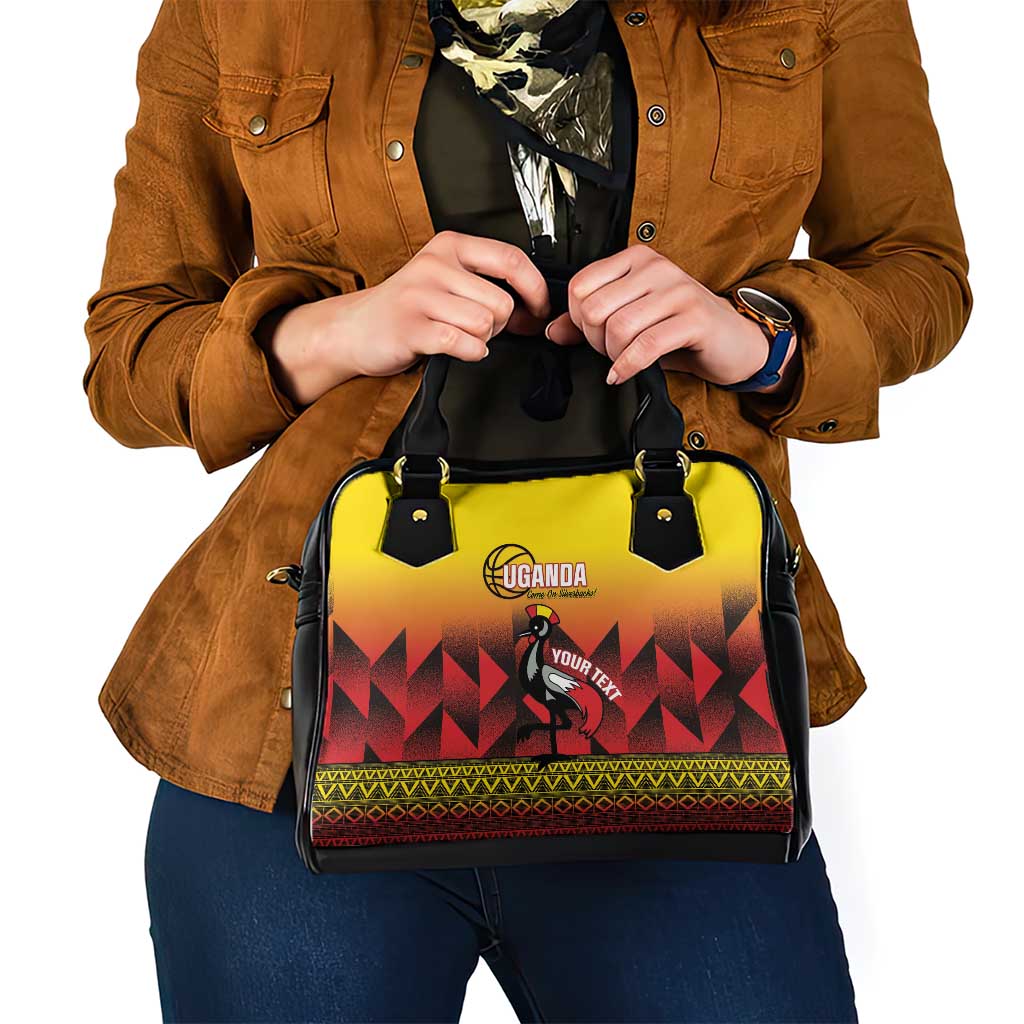 Uganda Basketball Custom Shoulder Handbag Come On Silverbacks African Pattern LT14